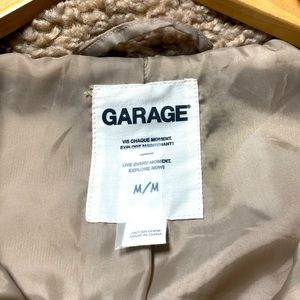 Garage jacket size medium teddy bear material
